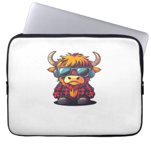 Coquette Highland Cow Bubblegum Tshirt Design, Hol Laptopschutzhülle