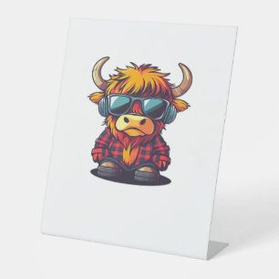 Coquette Highland Cow Bubblegum Tshirt Design, Hol Sockelschild