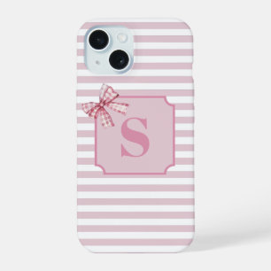 Coquette initiale de la cou rose personnalisée