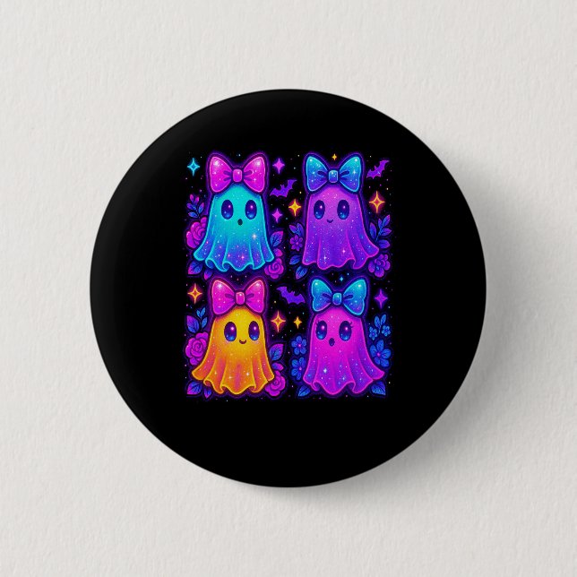 Coquette Iridescent Halloween Button (Vorderseite)