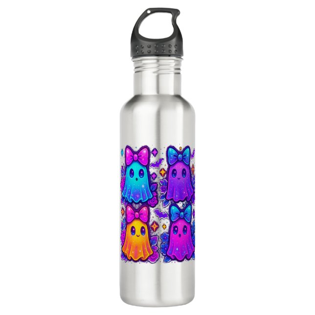 Coquette Iridescent Halloween Edelstahlflasche (Vorderseite)