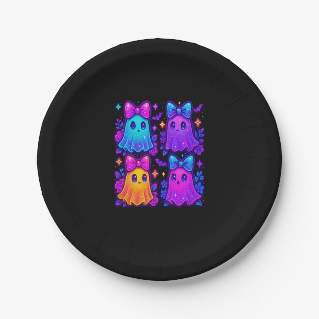 Coquette Iridescent Halloween Pappteller (Vorderseite)