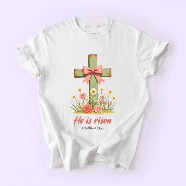 Coquette Jesus, Jesus Easter, He is Risen T-Shirt (Von Creator hochgeladen)