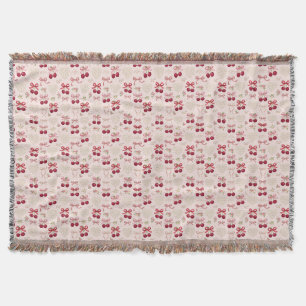 Coquette-Kirsch-Schleifen-Fliesblanket Decke