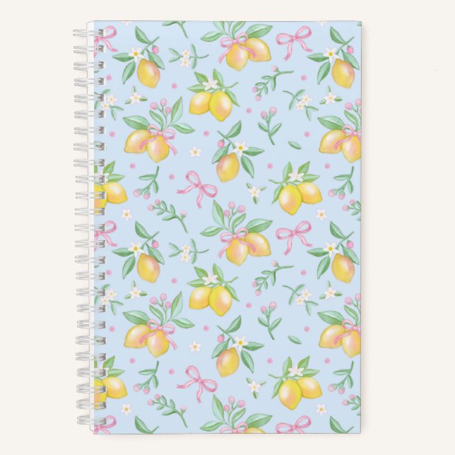 Coquette Lemon Blau Notizbuch (Vorderseite)