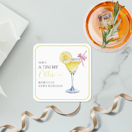 Coquette Lemon Cocktail A Tini Bit Older Birthday Rechteckiger Pappuntersetzer