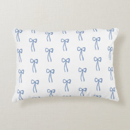 Coquette Little Bow Blue Grandmillenial Dekokissen