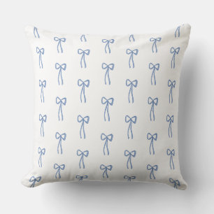 Coquette Little Bow Blue Grandmillenial Kissen