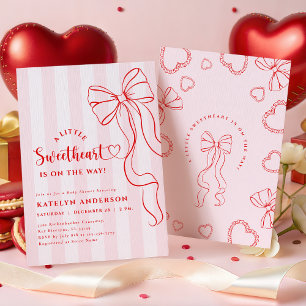 Coquette Little Sweetheart Babyparty-Einladung Einladung
