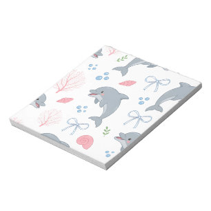Coquette Meeresleben -Delfin Notizblock