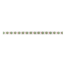 Coquette Mistletoe Watercolor Weihnachtsband Satinband