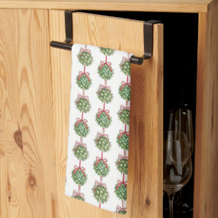 Coquette Mistletoe Watercolor Weihnachtsgebäck Han Geschirrtuch