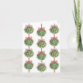 Coquette Mistletoe Watercolor Weihnachtskarten Karte
