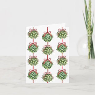 Coquette Mistletoe Watercolor Weihnachtskarten Karte