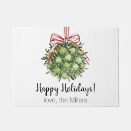 Coquette Mistletoe Watercolor Weihnachtsmatte Fußmatte