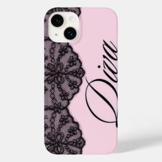 Coquette Monogramm Spitze Case-Mate iPhone 14 Hülle