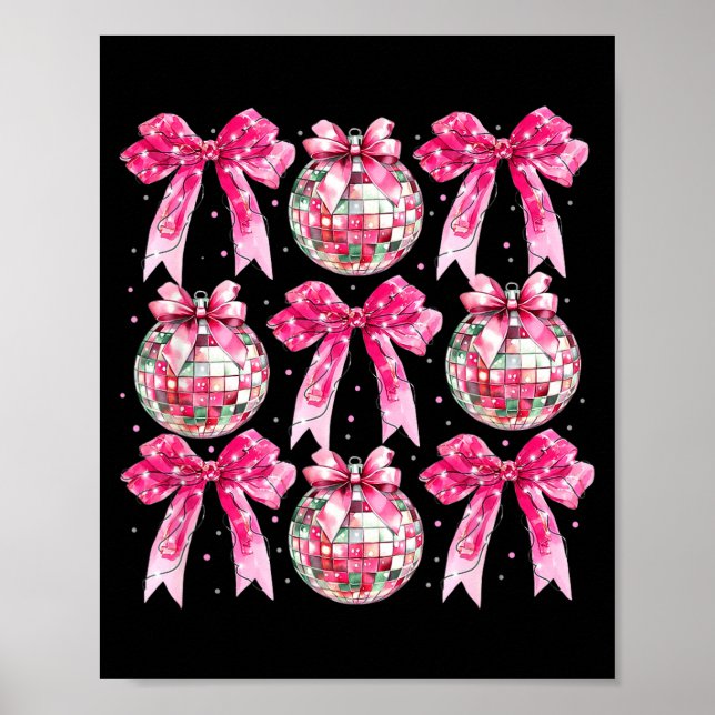 Coquette New Year 2026, Retro New Years, Disco Bal Poster (Vorne)