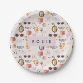 Coquette Niedlich Girly Pink Feminine Pappteller