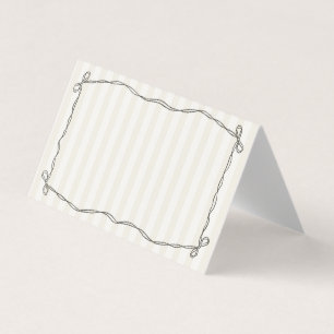 Coquette Noire Bow Beige Carte Place Décor Table