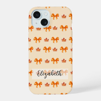 Coquette Orange Automne Bows et Feuilles