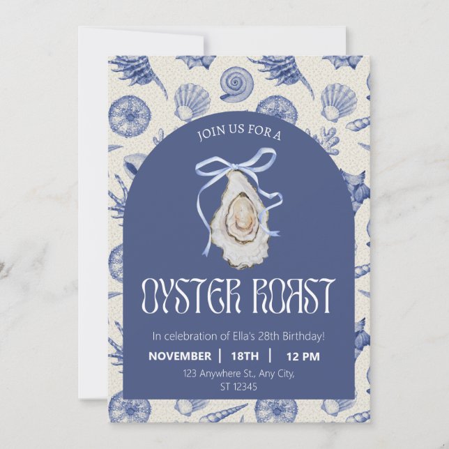Coquette Oyster Roast Party Einladung (Vorderseite)