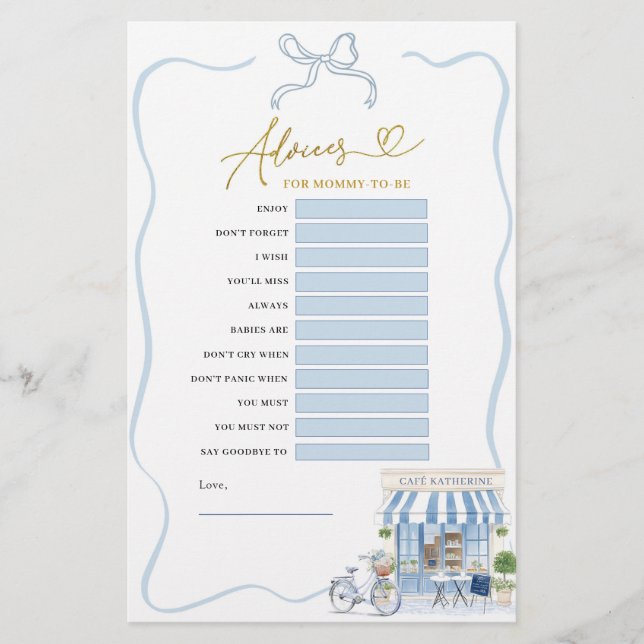 Coquette Pariser Café - Ratschläge für Mamas (Vorderseite)