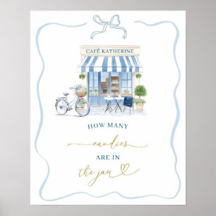 Coquette Parisian café Card and Gifts Poster