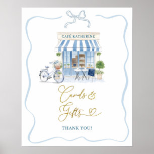 Coquette Parisian café French Card and Gift Poster