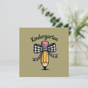 Coquette Pencil Bow Kindergarten Lehrerschule Einladung
