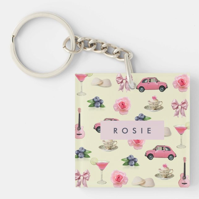 Coquette personnalisée Monogramme Coquette Vintage (Devant)