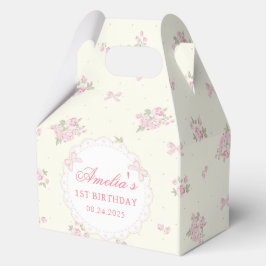 Coquette Pink Bow Birthday Gefälligkasten Geschenkschachtel