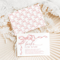 Coquette Pink Bow Books for Baby Girl Dusche