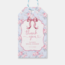 Coquette Pink Bow Brautparty Vielen Dank Geschenkanhänger