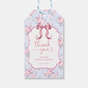 Coquette Pink Bow Brautparty Vielen Dank Geschenkanhänger