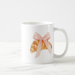 Coquette Pink Bow Croissant Niedlich Backbäcker Ve Kaffeetasse