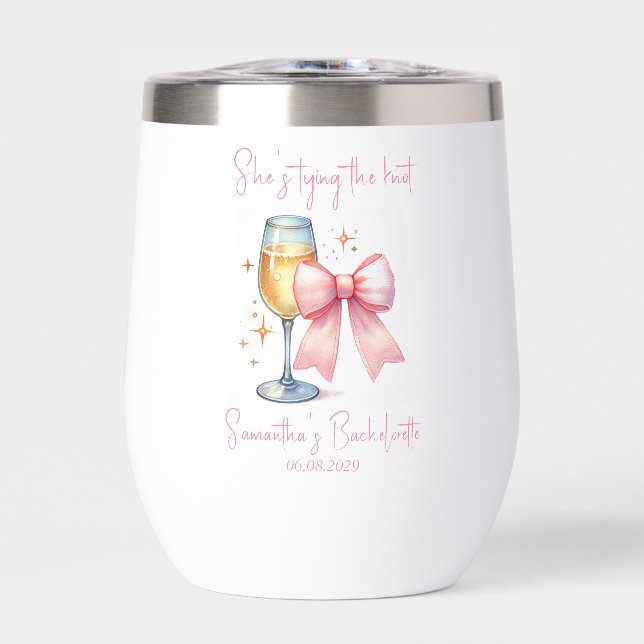 Coquette Pink Bow Junggeselinnen-Abschied (Vorderseite)