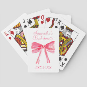 Coquette Pink Bow Junggeselinnen-Abschied Spielkarten