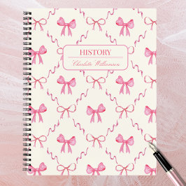 Coquette Pink Bow Notizbuch
