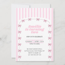 Coquette Pink Bow Second Birthday Party