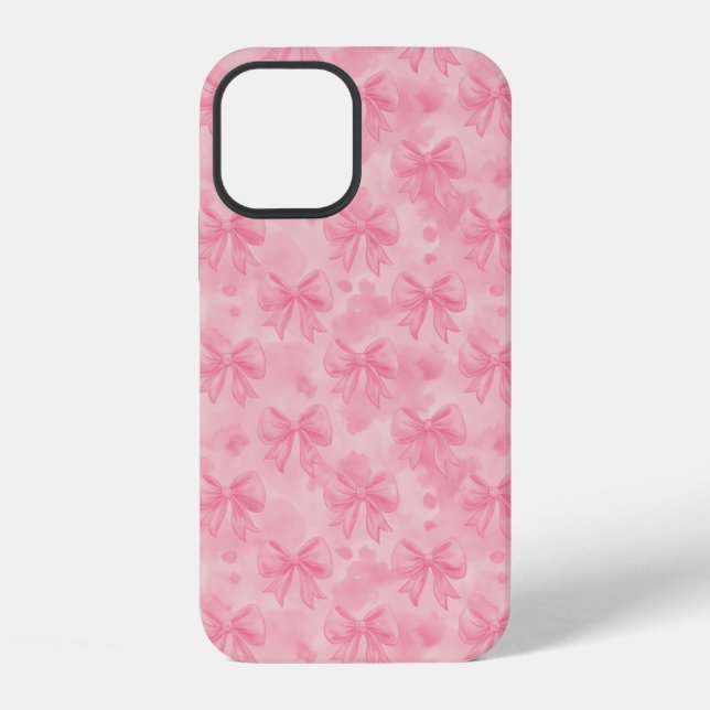 Coquette Pink Bows iPhone 12 Hülle (Rückseite)