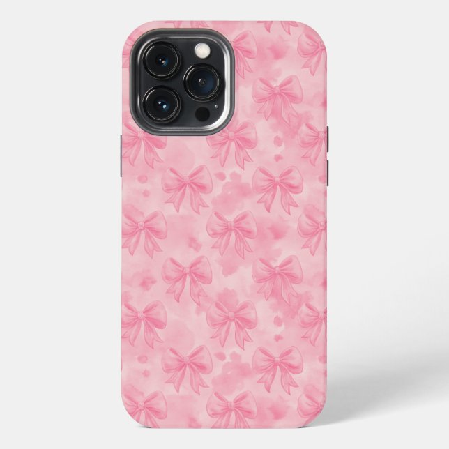 Coquette Pink Bows iPhone 13 Pro Max Hülle (Rückseite)
