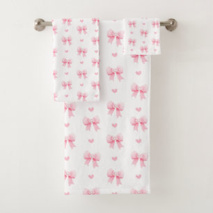 Coquette Pink Bows Ribbons Motif sans couture