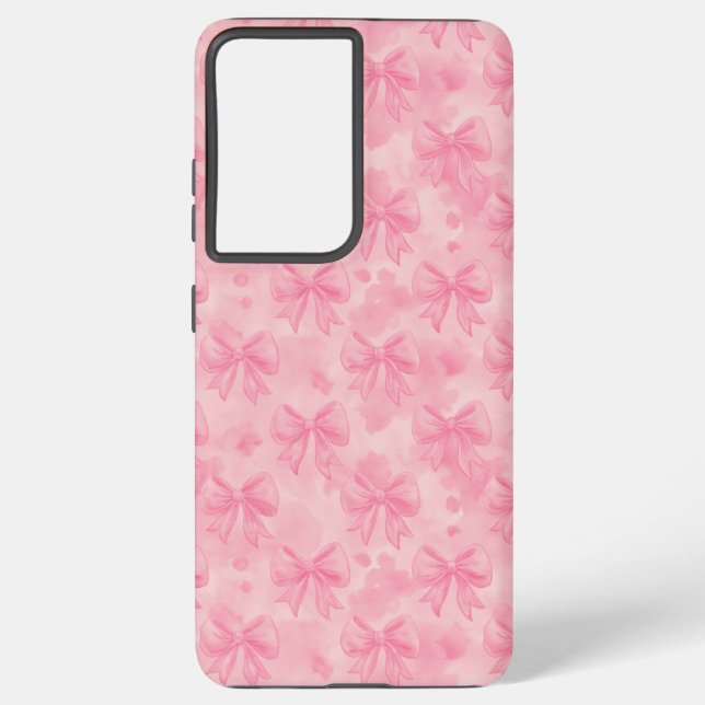 Coquette Pink Bows Samsung Galaxy Hülle (Rückseite)