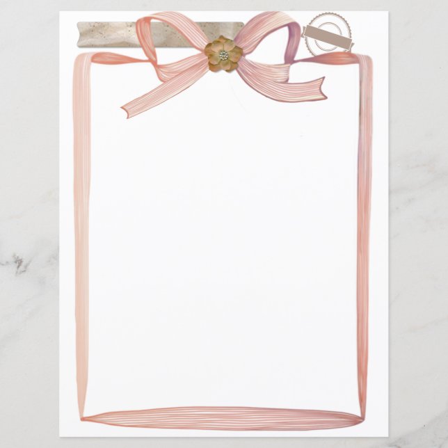 Coquette Pink Bows Scrapbooking and Journaling (Vorderseite)