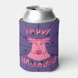 Coquette Pink Ghost Frohes Halloween Digitalkunst Dosenkühler