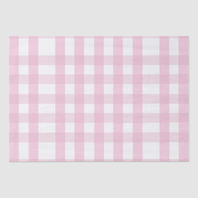 Coquette Pink Kariert Seidenpapier (Vorderseite)