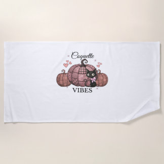 Coquette Pink Pumpkin Cat Classic T - Shirt Strandtuch