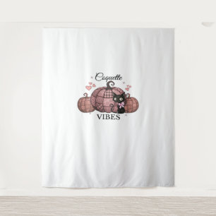 Coquette Pink Pumpkin Kat Oversifizierter T - Shir Wandteppich