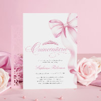 Coquette Pink Quinceañera-Einladung