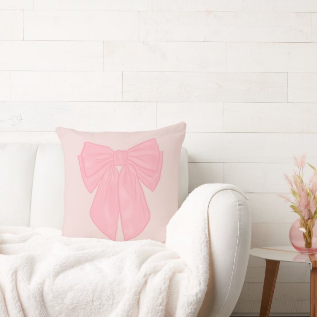 Coquette Pink Ribbon Bow Kissen (Liege)
